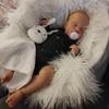 19 Inch Realistic Reborn Baby Dolls LouLou Sleeping Lifelike Rebirth Dolls Soft Body Cute Newborn Baby Doll with Toy Accessories Gift for Kids Age 3