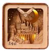 3D Puzzle Drewniany Nocne Światło Model HP ZAMEK LED -NA PREZENT