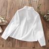 Школьная рубашка для подростков, блузка для девочек, хлопковые топы, кружевная детская одежда с длинными рукавами, весенне-осенняя одежда для маленьких детей, 6, 7, 10, 14 лет