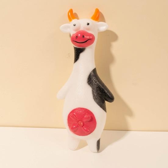 Виниловая игрушка для собак с пищалкой в ​​форме мультяшных животных, безопасная для домашних животных жевательная игрушка, игрушка для собак