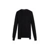 Logo Crew Neck Pullover Solid Color Casual Fitted Knit Sweater Men Sweater Black DP0533