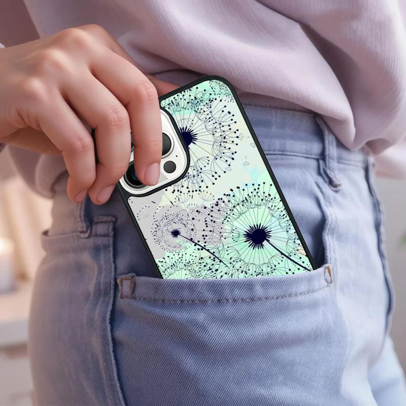 Чехол для телефона с одуванчиками для iPhone 17 Air 15 16e 14 13 Pro Max Coque 12 11 Pro Max PLUS