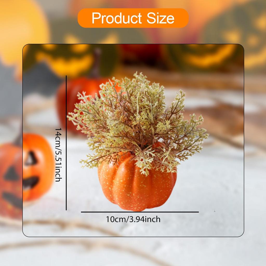 Artificial Pumpkin Table Centerpiece Faux Pumpkin Thanksgiving Decoration Harvest Fall Decor for Shelf Farmhouse Home Kitchen