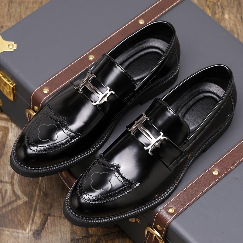 Fashion Fashion Outdoor Leather Casual Loafers Men Comfortable Men Shoes Man Leather Working Business Slip-On Dressing Shoes Men