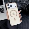 Прозрачный чехол для iPhone 17 Pro Max, совместимый с MagSafe, жесткий ПК чехол для телефона
