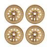 4 Pcs Beadlock Wheel Rim Hub Brass Heavy 1.9Inch for Axial SCX10 90046 AXI03007 D90 D110 TF2 for