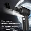 Автомобильный пылесос с трехслойной фильтрацией, мощное всасывание, низкий уровень шума, многофункциональный портативный беспроводной пылесос со светодиодной подсветкой