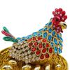 Курица, инкубирующая яйца, статуэтка, эмалированная шкатулка для драгоценностей, брелок, декоративное искусство, ожерелья, браслеты