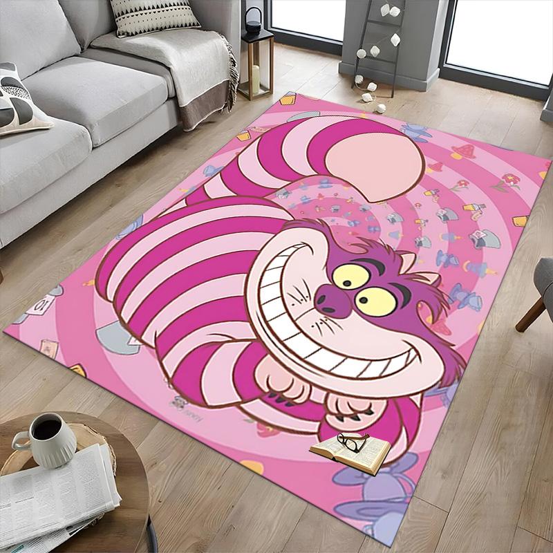 1pc Cheshire Cat Smile Carpet for Playroom Bedroom Living Room Sofa Home Decor,kids Game Area Rug Non-slip Floor Mat Y728106