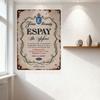 Винтажная металлическая табличка с синим щитом 'E' Бренди ESPAY Декор, Рустикальная состаренная отделка для Бара Дома Мужской Комнаты Декор Стен