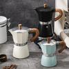 Vintage Wooden Handle Espresso Maker 150ml Moka Pot Classic Italian Cafe Tools Kitchen Home Coffee Maker Cafe Accessories