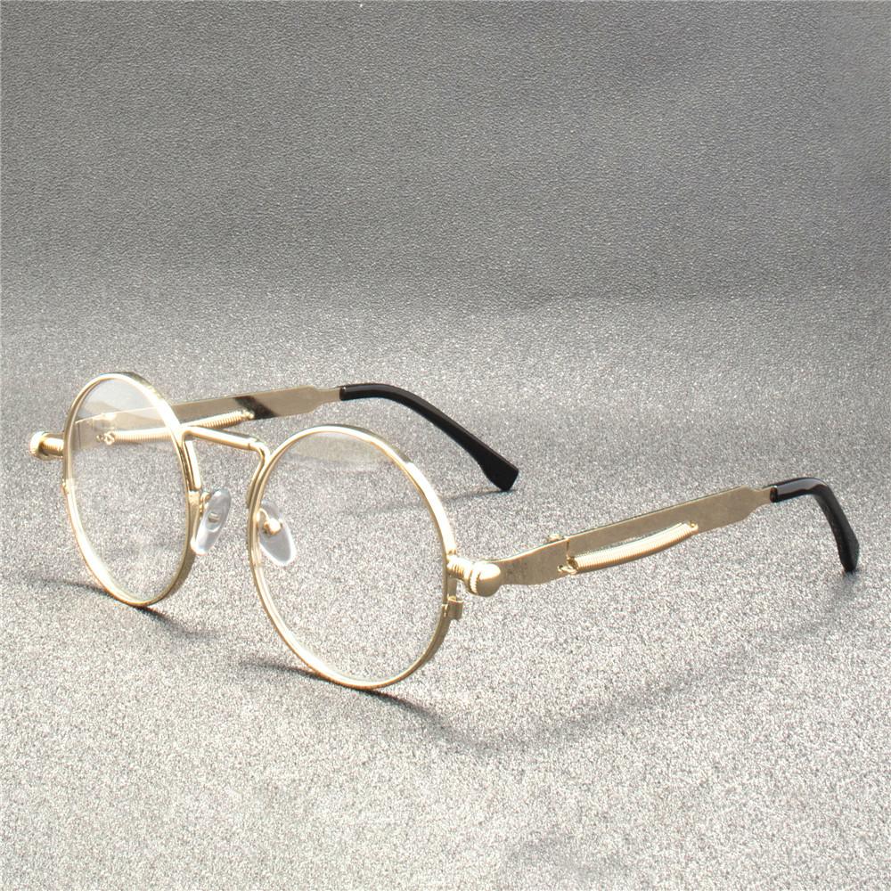 3PCS Vintage Punk Style Sunglasses Men Retro Round Metal Frame Women Sun Glasses Fashion Eyewear Mujer