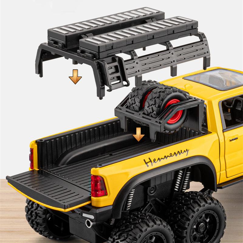 1:24 Tyrannosaurus Ram 1500 Rex Пикап Внедорожник Автомобиль Игрушка Модель Сплав Литье под давлением Звук Свет Оттяжка Амортизация Образовательно-развлекательный