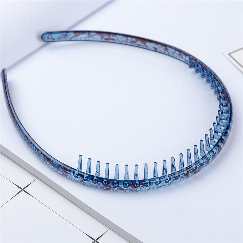 Новая Мода Эластичные Водонепроницаемые Повязки на Голову Зубчатый Обруч для Волос для Взрослых Большой для Умывания Широкий Небьющийся Пластиковый Ободок