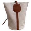 Longchamp Le Foulonné Complice Adjustable Shoulder Strap Spot Cotton Canvas Bucket Bag Women Bags Caramel 10367HJG121