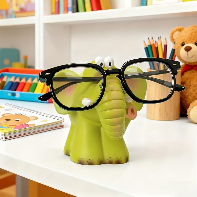 1pc Cute Cartoon Elephant Animal Glasses Holder Stand, Office Desktop Decoration