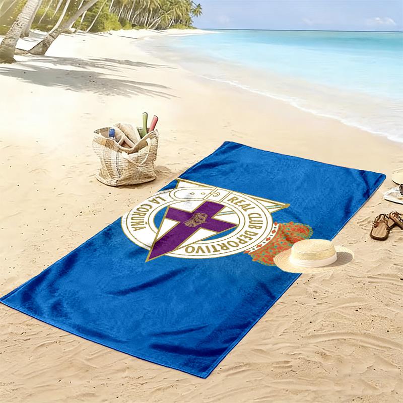 Deportivo de La Coruña Print Beach Towel, Large Soft Quick Dry Towel for Beach Camping Swimming