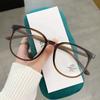 Brown Frame Glasses, Men'S And Women'S Tide Anti-Blue Light Glasses, Can Be Equipped With High-Degree Flat Glasses Tr1144