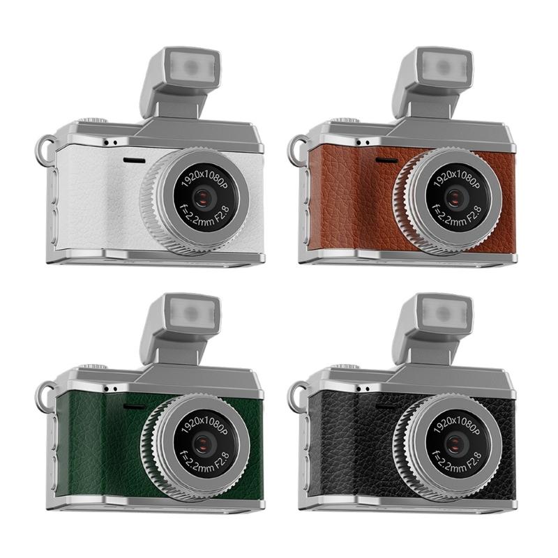 Retro Keychain Camera 0.96 Inch Screen High Definition 1080P With Flash Portable For Students Sports And Life Recording