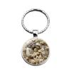 Virgin Mary Pattern Time Gem Pendant Keychain Jewelry