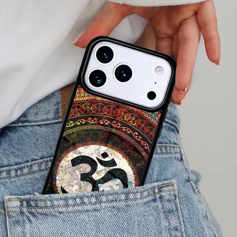 Aum om Намасте символ цветочный дзен йога Чехол для телефона для iPhone 16e 15 14 13 12 17 Pro Max Plus Air 17pro Чехол Coque