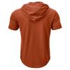 2024 Cross-Border Men's Short-Sleeve Henley Hoodie T-Shirt - European & American Style Fitness Top