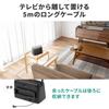 Sanwa Direct Wired 5m TV High Output for Listening to TV Sound Up Speaker, 10W, Rechargeable, Close, White, 400-SP103W