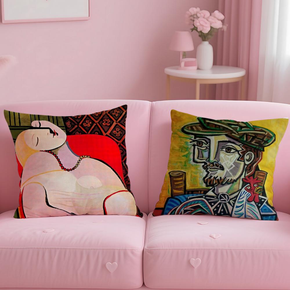P-Picasso Арт Наволочка Удобная Двусторонняя Наволочка Идеально для Автомобиля Дивана Спальни и Не Только