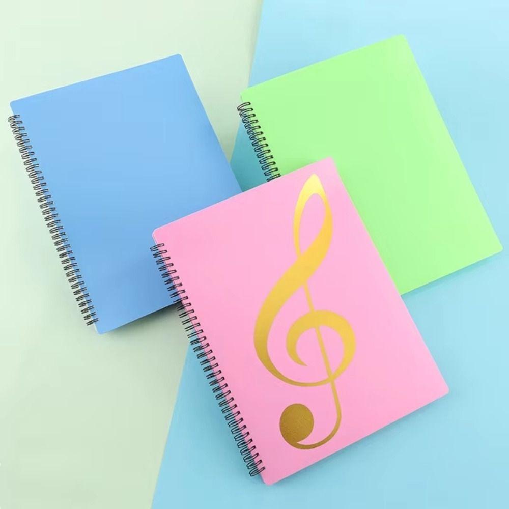 40 Pages Music Binder Spiral-Bound Document Folder Document Holder Sheet Music Folder Student