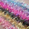 1pc Christmas Party Supplies Ornament Home Decor Tinsel Garland Wire DIY Rainbow Color Wedding Hanging Xmas Tree Decor Crafts