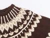 European and American style, new women's clothing, foreign style jacquard short-sleeved knitted sweater 3920/089/087