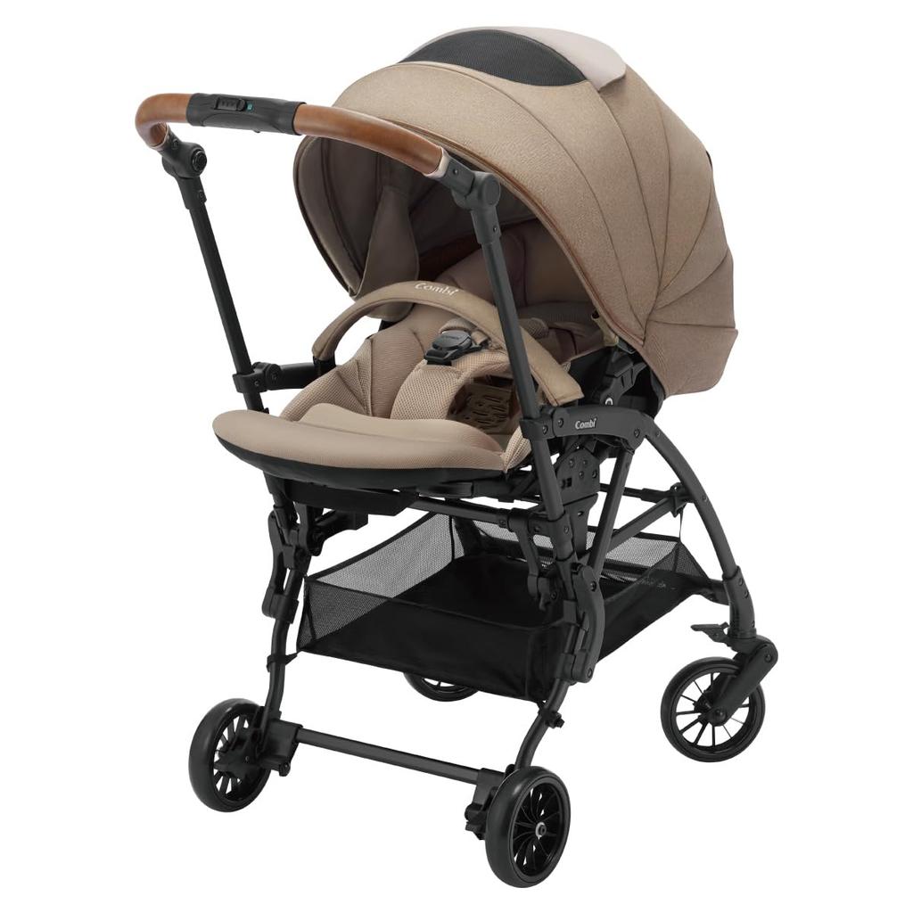In November Combi Stroller White Label THE S Go Egg Shock DQ Cashew Beige Stroller Compatible with Travel System To Which Child Seat THE S Can Be