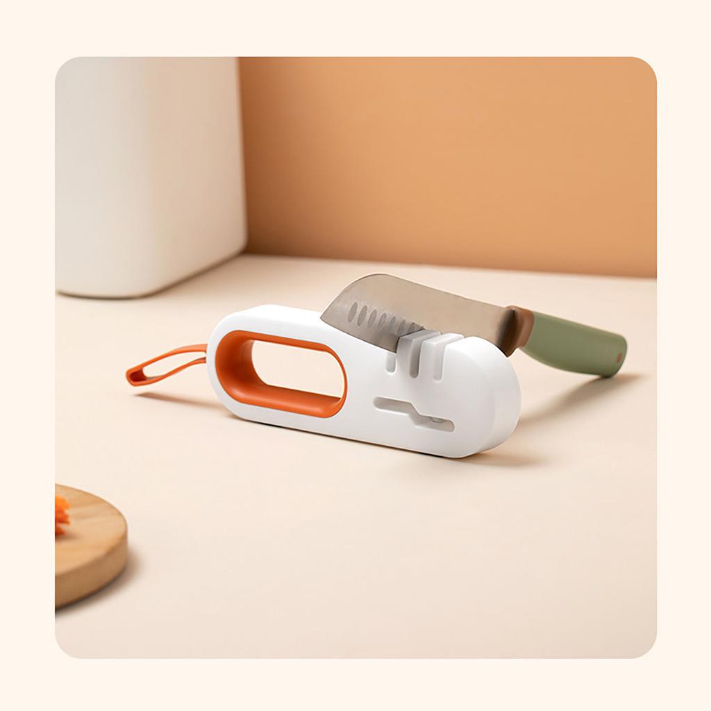 Точилка для кухонных ножей 4 в 1 Предотвращающая скольжение Экономящая труд Ручной инструмент для заточки ножей и ножниц с