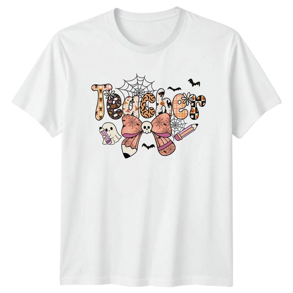 Teacher Unisexs TShirt Halloween Teacher Teaching Halloween Gift For Her