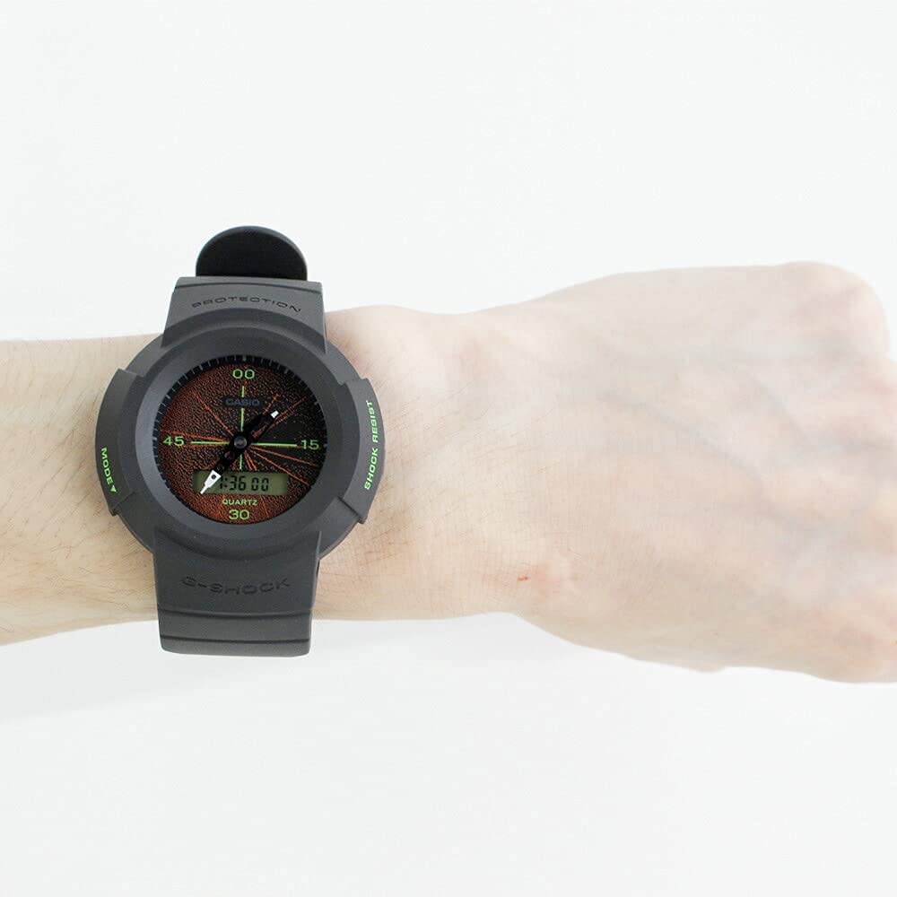 Casio Мужские часы G-SHOCK YOSHIROTTEN MUSIC NIGHT TOKYO, Водонепроницаемые, Аналогово-цифровые, Черные AW-500MNT-1A