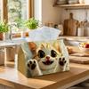 1 шт. Очаровательный рыжий кот - Держатель для салфеток с забавными лапками и большими глазами, Прочный органайзер для салфеток для автомобиля, кухни, столовой, домашнего декора - Стильный настольный