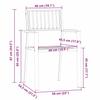 Outdoor Dining Set 3 pcs Solid Acacia Wood and Stainless Steel