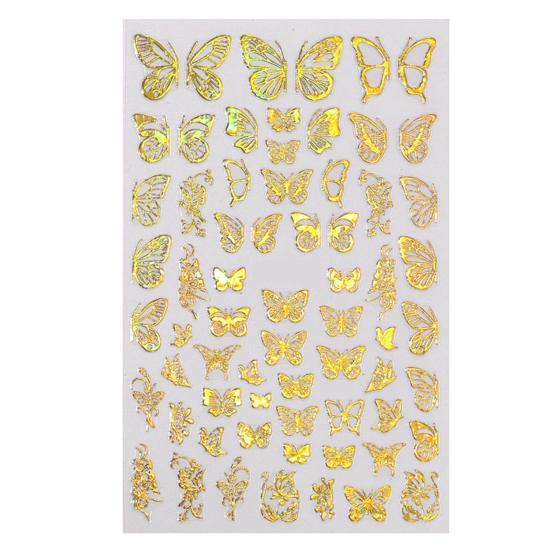 1 лист наклейки для ногтей, тонкая текстура, 3D безопасная красивая наклейка для маникюра с бабочкой для фотографии