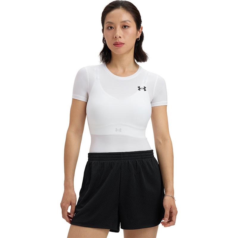 Under Armour HeatGear T Shirt Women's White Unisex 1387562-100