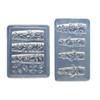 2 Pieces Silicone Nail Art Mould for Floral Embossing Manicure Tool With Reusable Flower Designs Templates