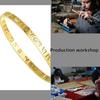 Luxury Women's Stainless Steel 18K Gold Plated Bracelet Waterproof Design with Roman Numeral Inlaid Zirconia for Gift