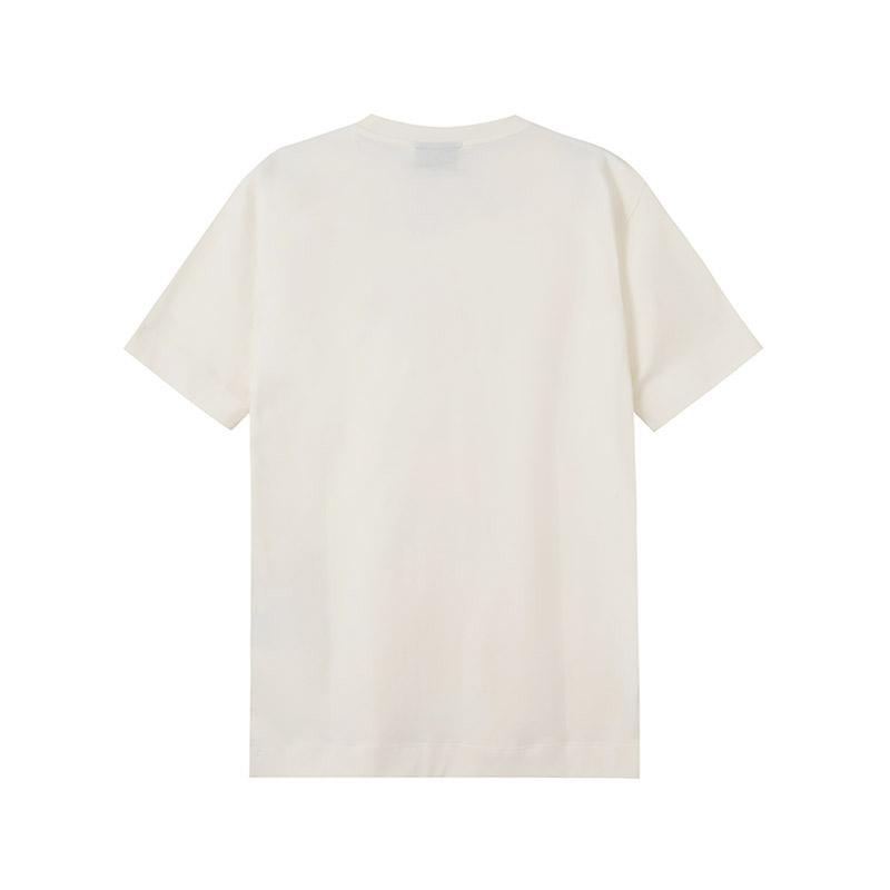 Emporio Armani Мужская футболка с коротким рукавом и круглым вырезом, вышитый логотип SS24, топ, цвет Ванильный 3D1TG8-1JOCZ-01A1