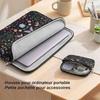 Housse Ordinateur 15" avec Pochette, pour MacBook Pro/Air Surface Pro HP - Motif Floral