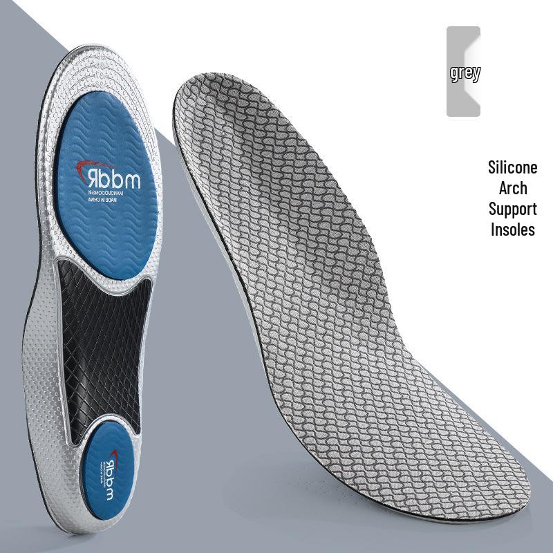 High Elastic Sports Insole: Shock Absorption, Sweat & Odor Control, Breathable, Arch Support for Badminton, Basketball, Running, and Casual Wear.