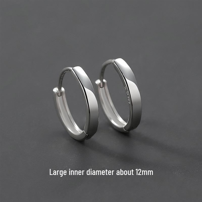 Модные мужские простые серьги-клипсы и гвоздики-косточки 925 пробы