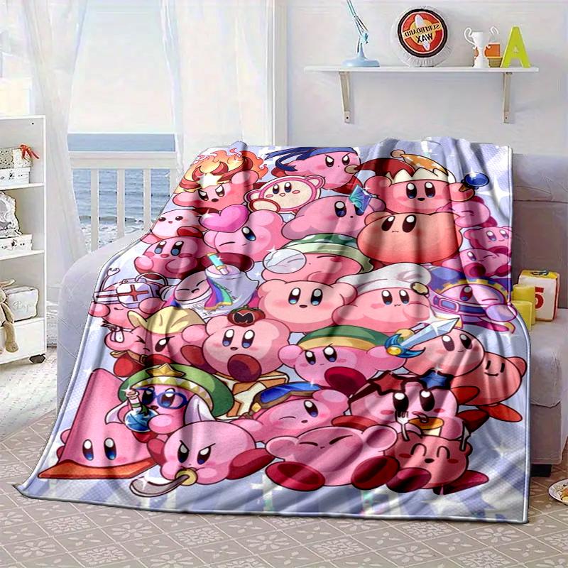Pink pika Pattern Blanket Flannel Blanket for bed, sofa, Camping, Hiking, Picnic Essentials, gift for family Fan gifts