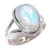 Natural Rainbow Moonstone Gemstone 925 Solid Sterling Silver Gift Ring S.9 i2R72
