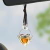 Heart-Shaped Geometric Car Perfume Pendant - European & American Design