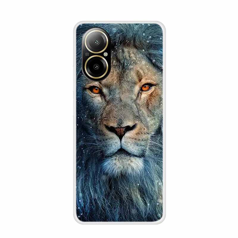 Мягкий чехол для Realme C67 с рисунком животных, роскошная силиконовая крышка для телефона Realme C 67, защитный прозрачный корпус, прозрачные чехлы