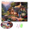 Diamond Painting Kit House In The Forest 5D DIY Diamond Embroidery Rhinestone Mosaic Home Decoration Picture